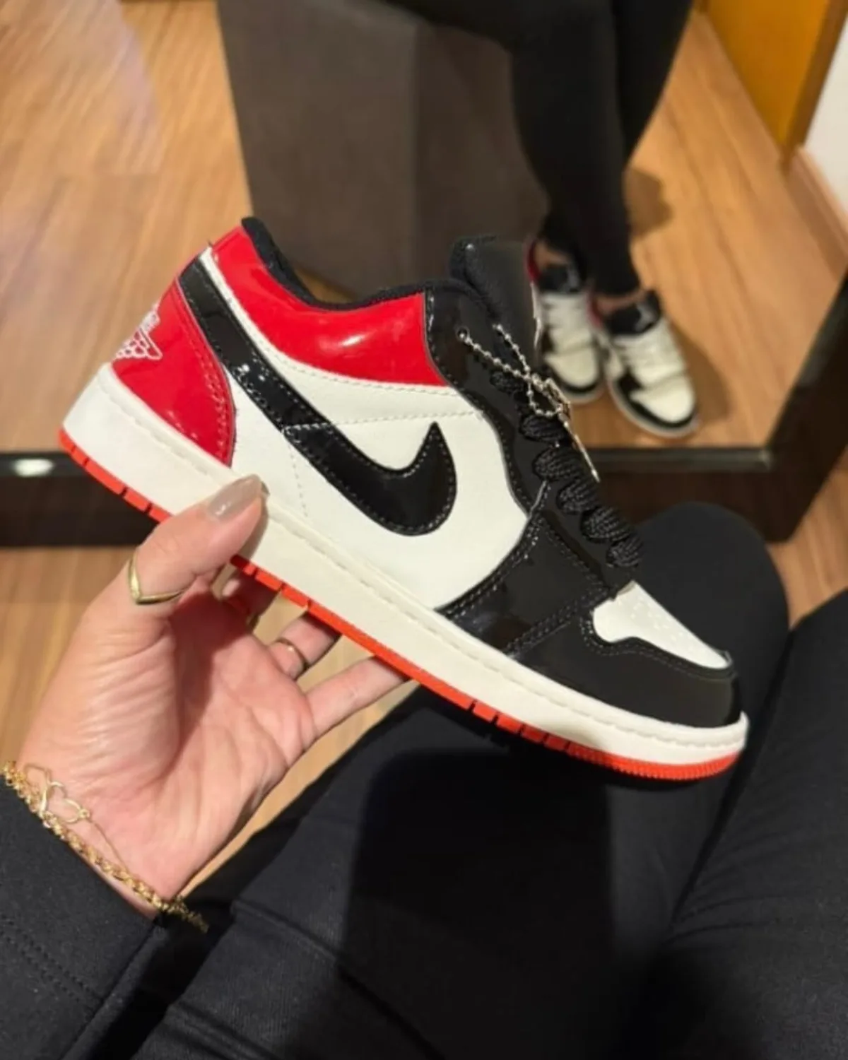 Nike Dunk Low vermelho, preto e branco